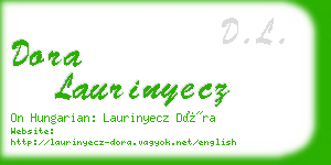 dora laurinyecz business card